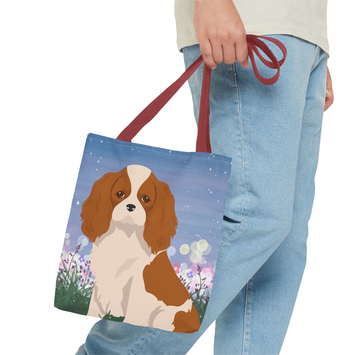 Cavalier King Charles Spaniel Dog Tote Bag 13x13