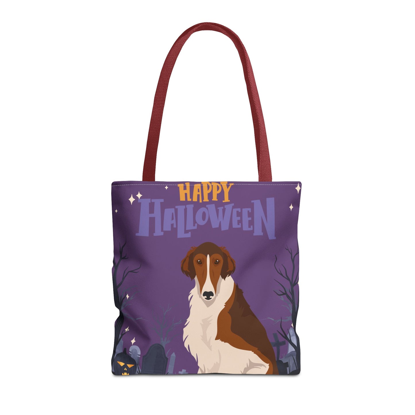Borzoi Dog Happy Halloween Tote Bag 16x16
