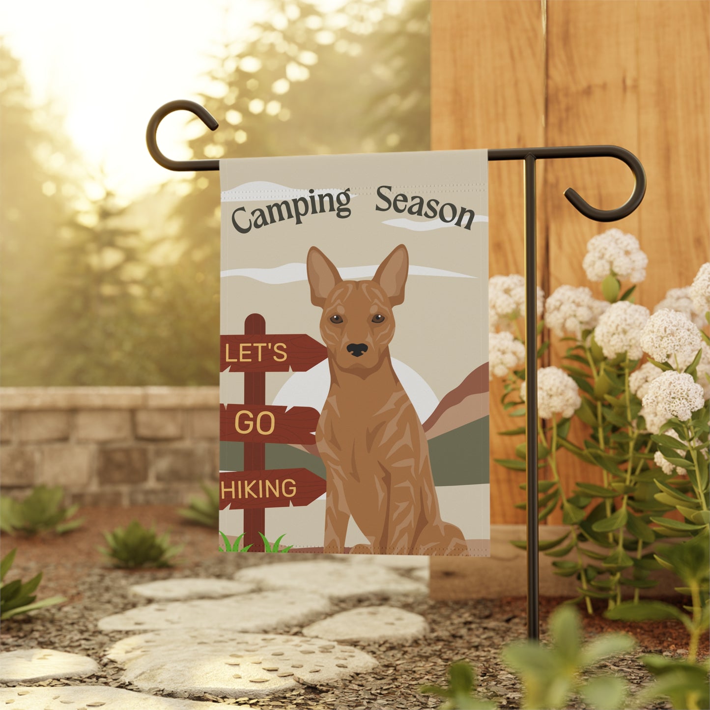 Telomian Dog Camping Garden Flag