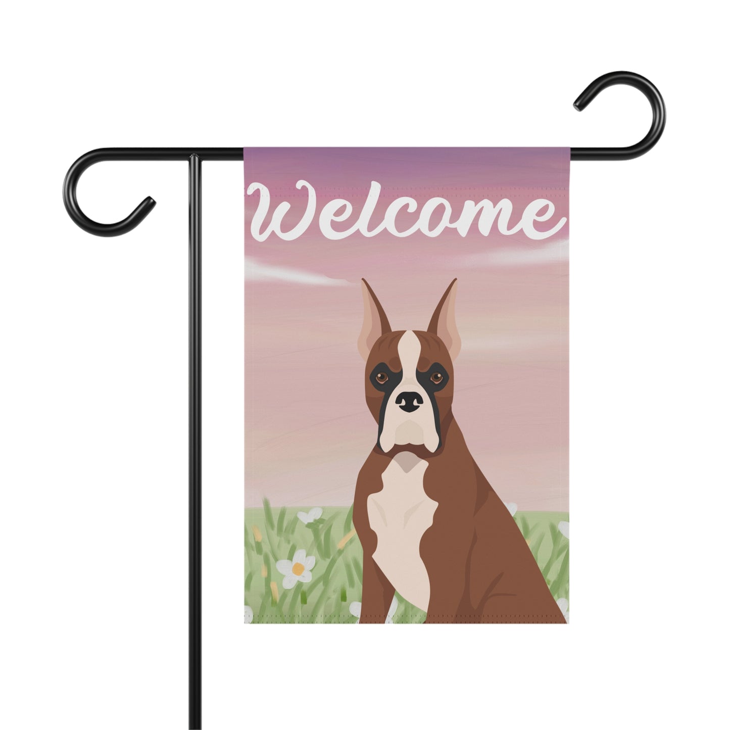 Boxer Dog Welcome Garden Flag