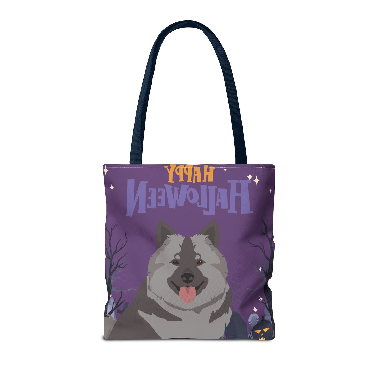 Keeshound Dog Happy Halloween Tote Bag 16x16