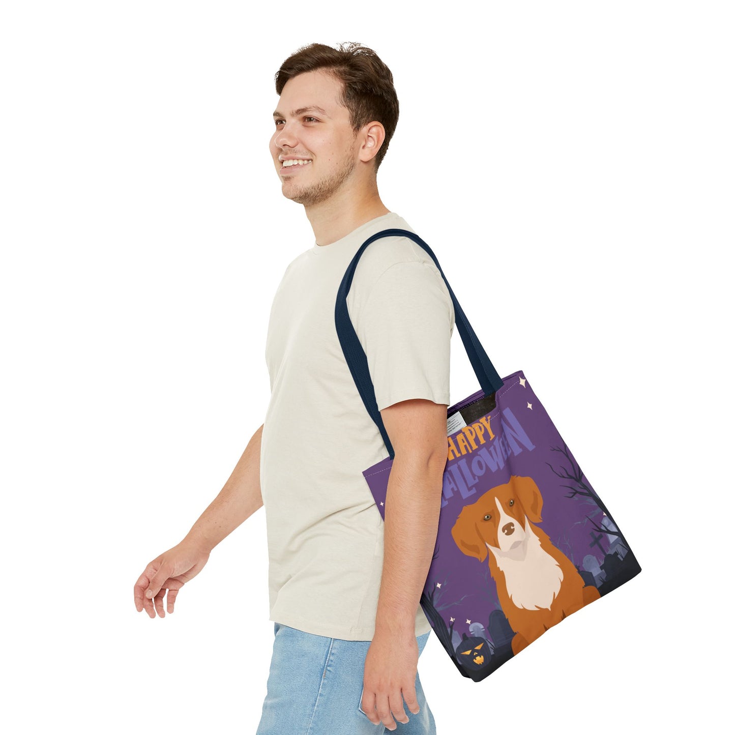 Nova Scotia Duck Tolling Retriever Dog Happy Halloween Tote Bag 16x16