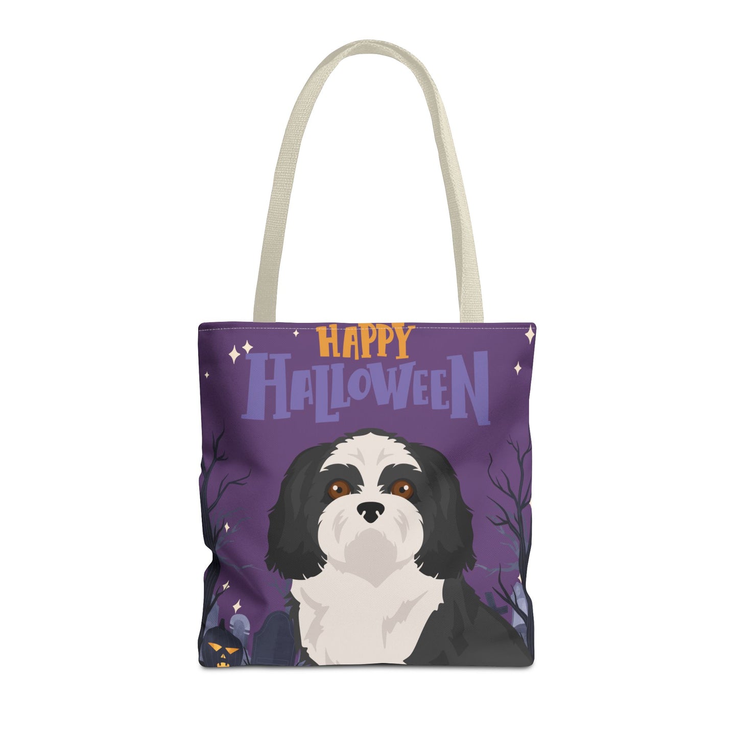 Shih Tzu Dog Happy Halloween Tote Bag 16x16