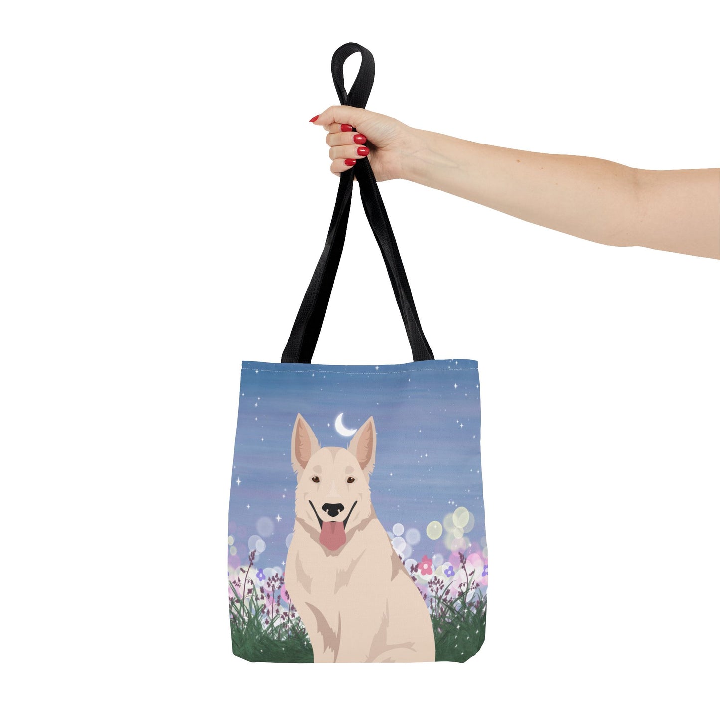 White Swiss Shepherd Dog Tote Bag 13x13