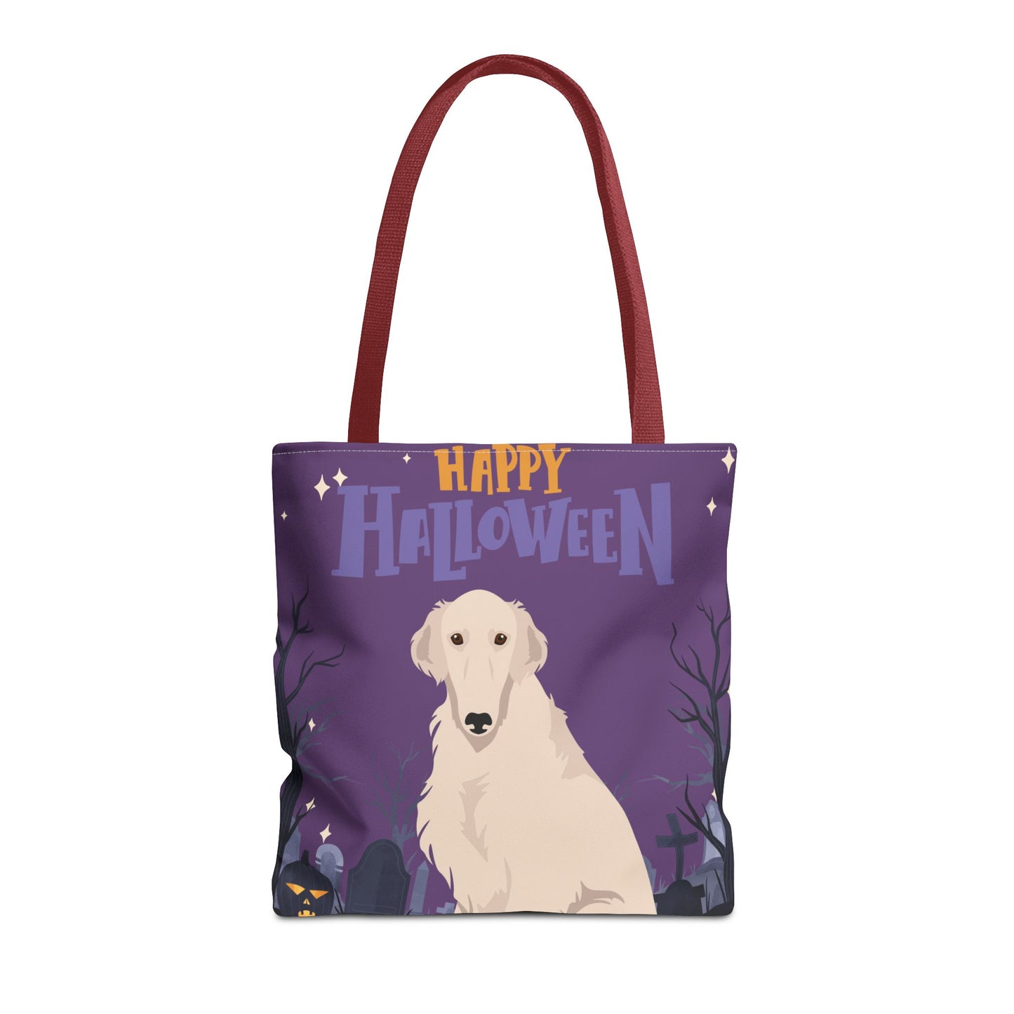 Borzoi Dog Happy Halloween Tote Bag 16x16