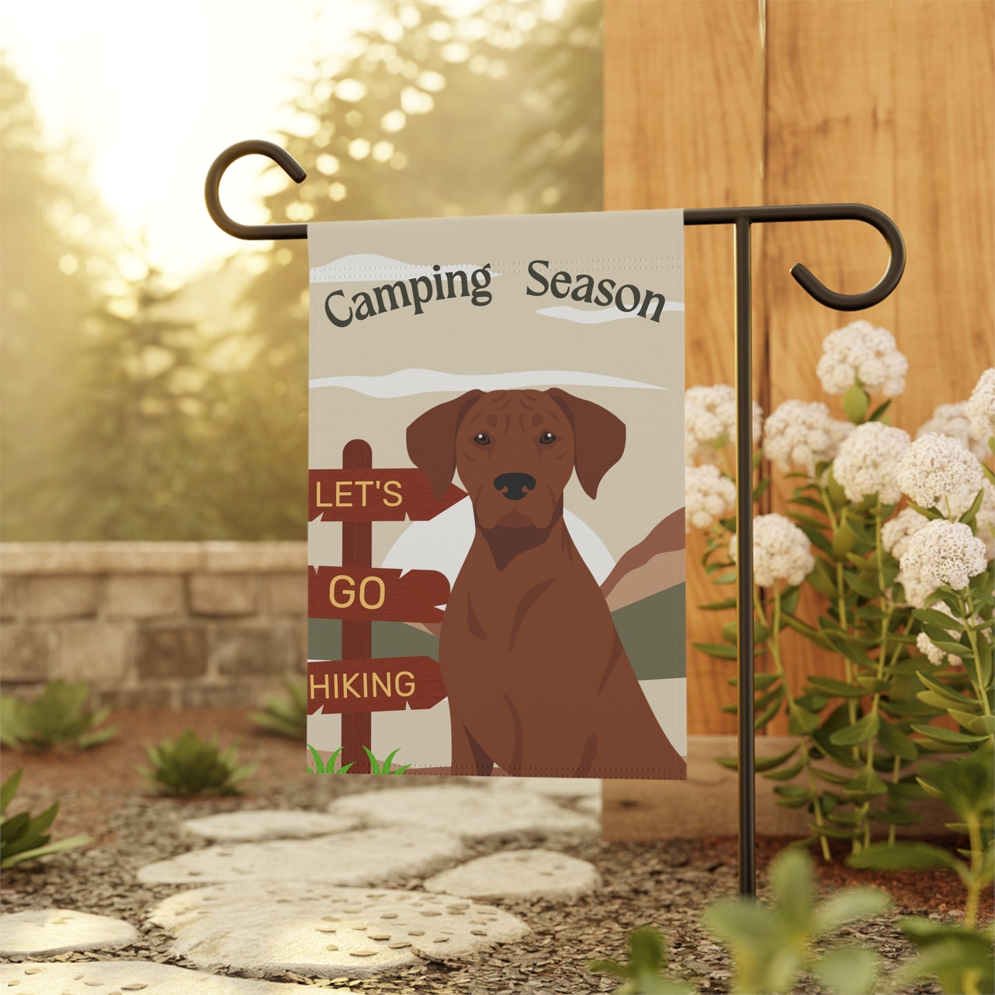 Rhodesian Ridgeback Dog Camping Garden Flag