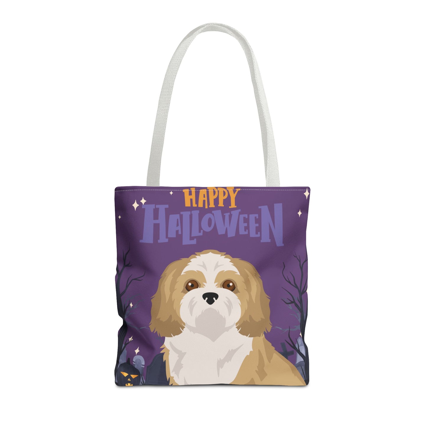 Shih Tzu Dog Happy Halloween Tote Bag 16x16