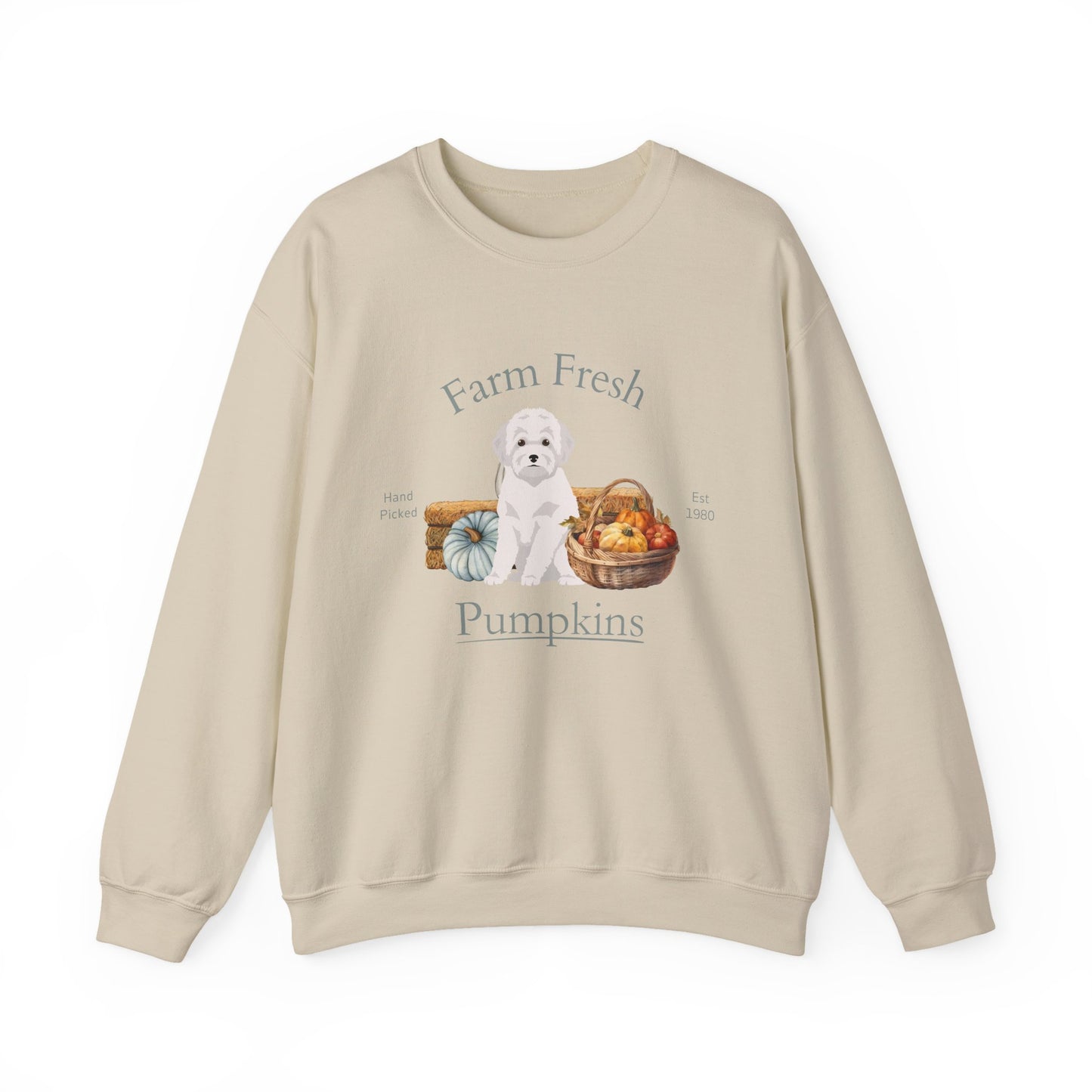 Toy Poodle Dog Fall Farm Fresh Unisex Heavy Blend Crewneck Sweatshirt