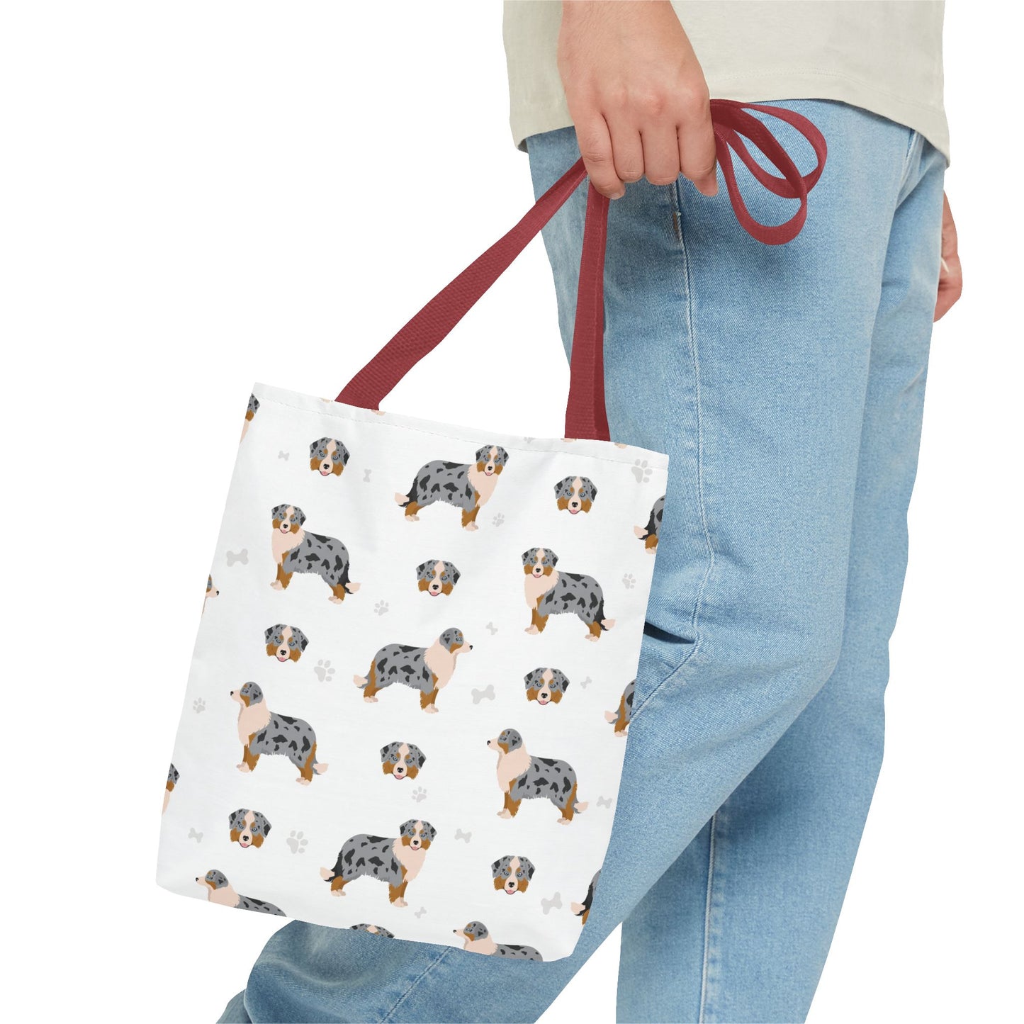 Miniature American Shepherd Dog Tote Bag, Aussie Dog Mom Gift