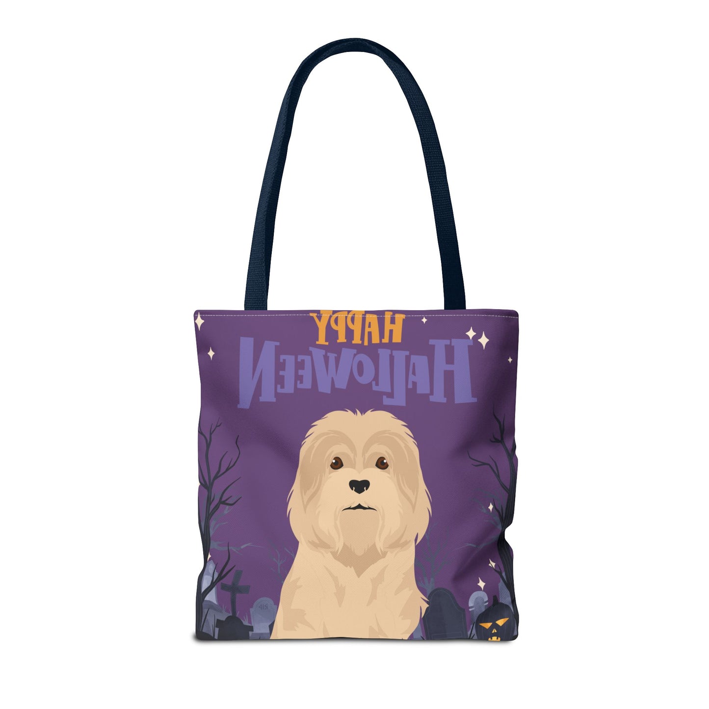 Lowchen Dog Happy Halloween Tote Bag 16x16