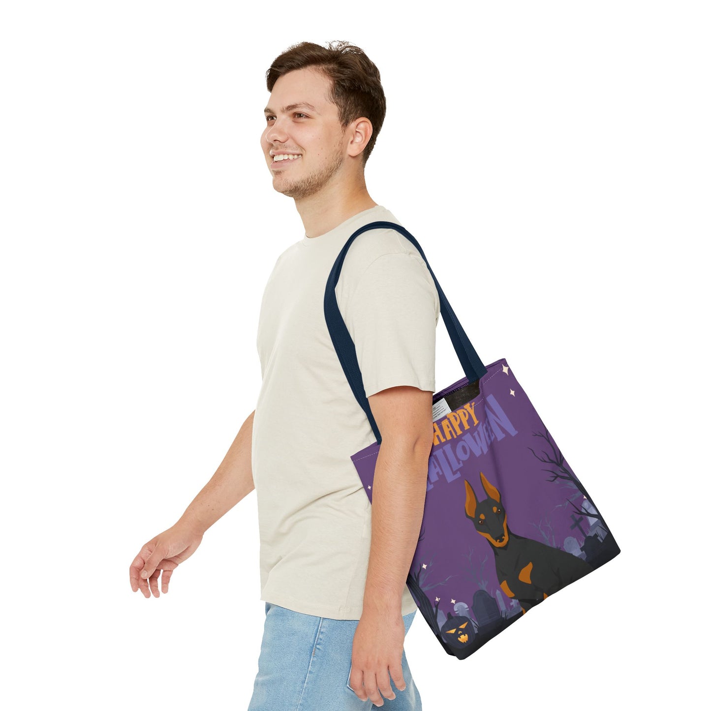 Manchester Terrier Dog Happy Halloween Tote Bag 16x16