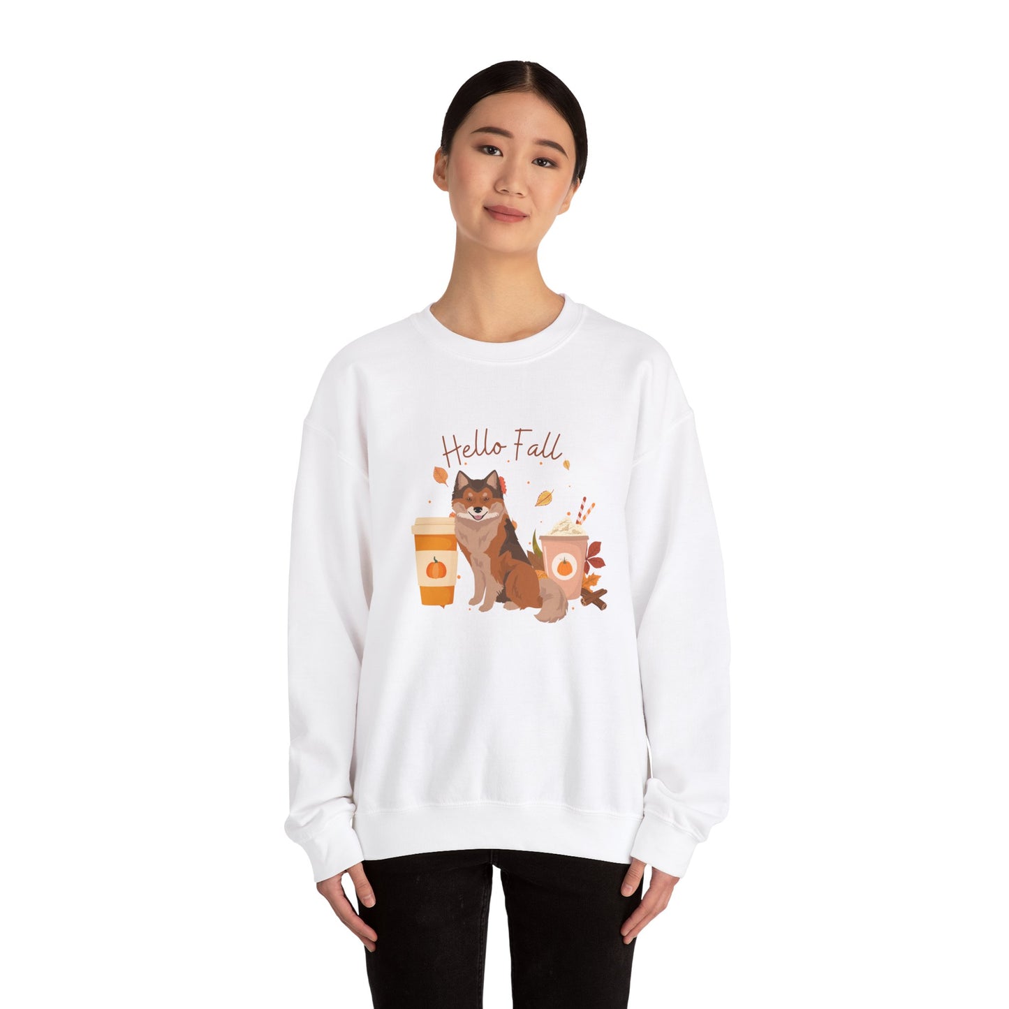 Nenets Herding Laika Dog Fall Halloween Unisex Heavy Blend Crewneck Sweatshirt