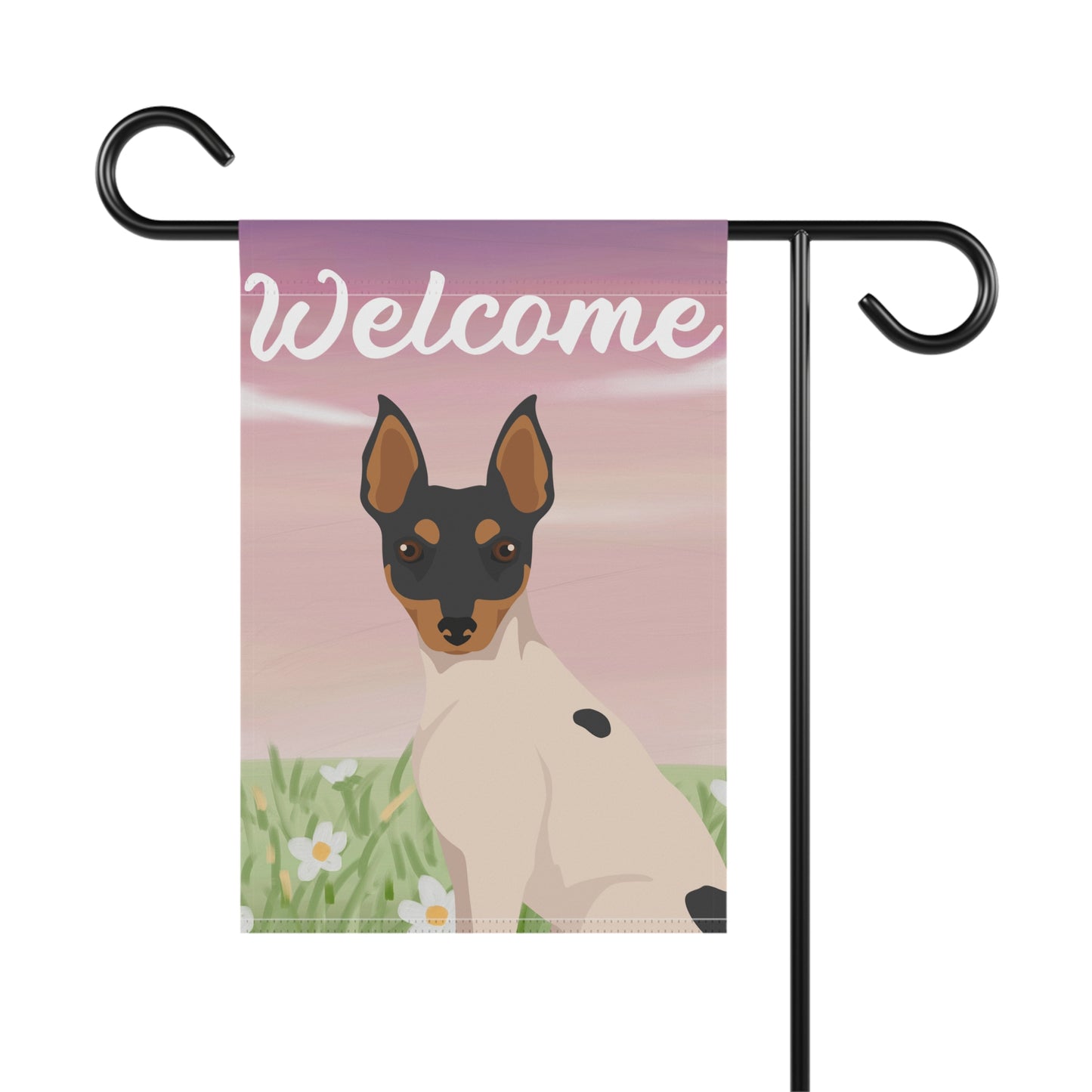 Toy Fox Terrier Dog Welcome Garden Flag