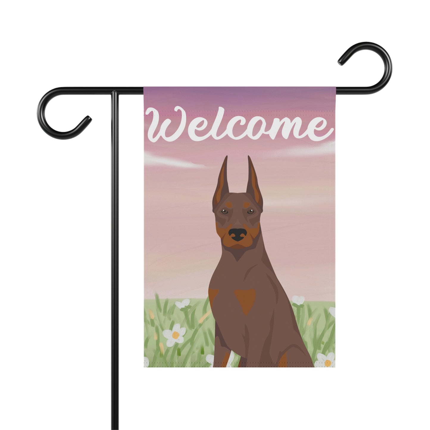Doberman Pinscher Dog Welcome Garden Flag