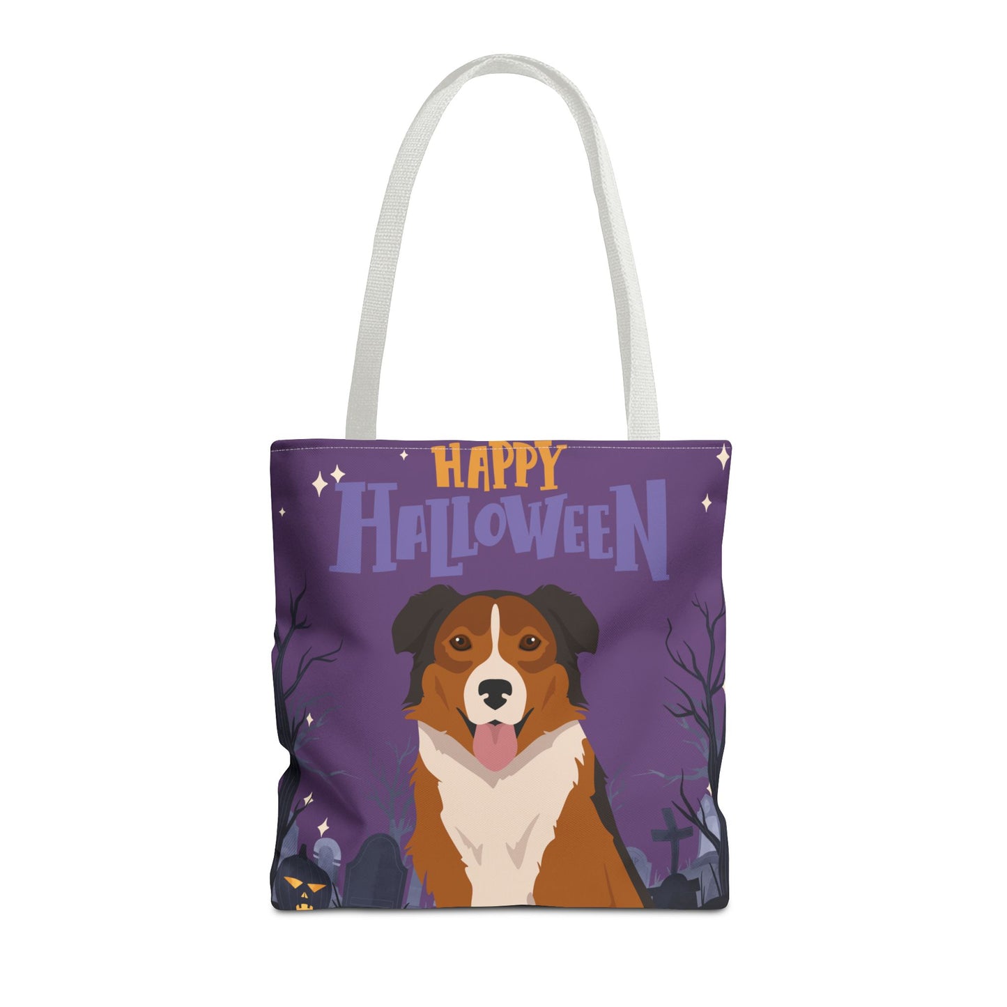 English Shepherd Dog Happy Halloween Tote Bag 16x16