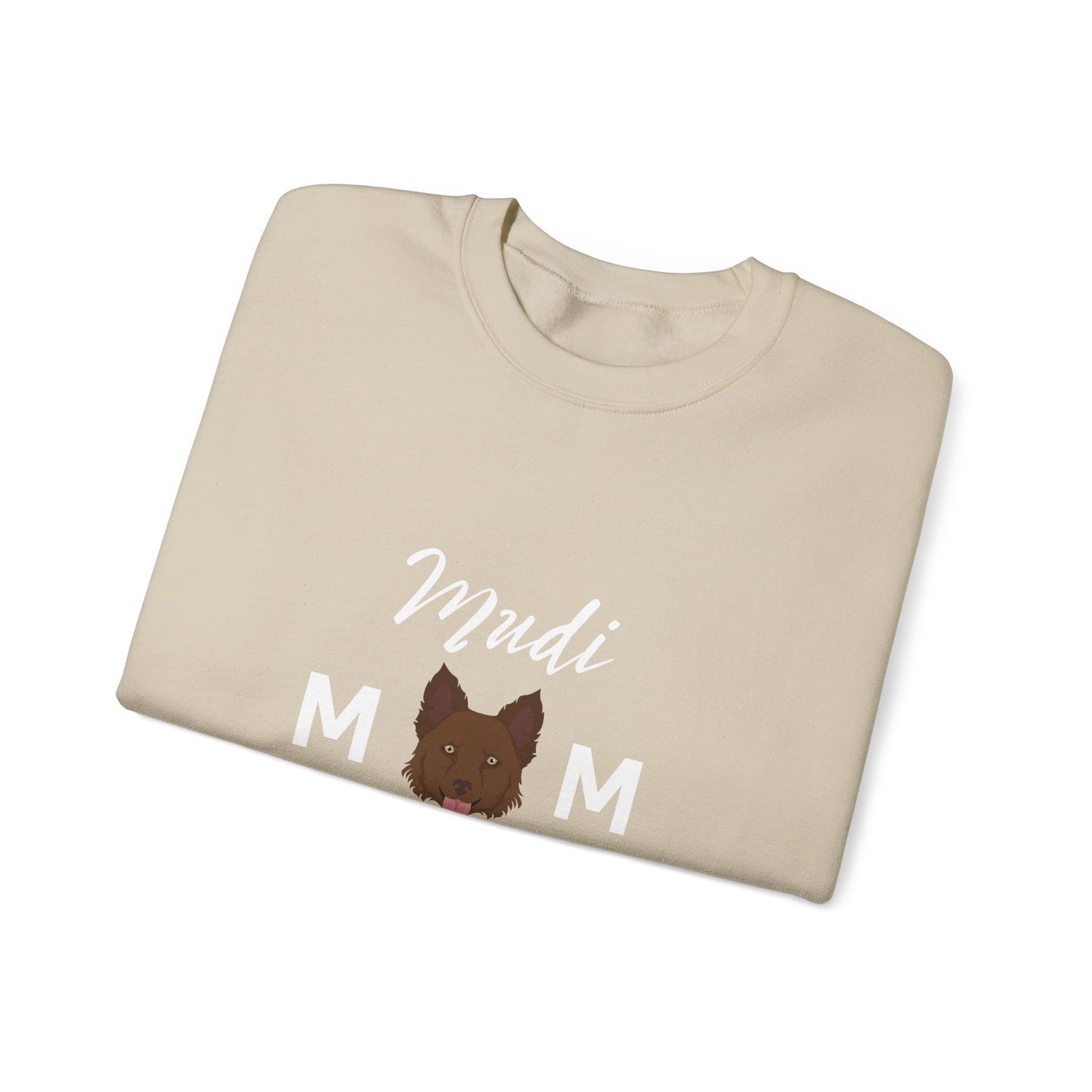 Mudi Dog Mom Funny Unisex Heavy Blend Crewneck Sweatshirt