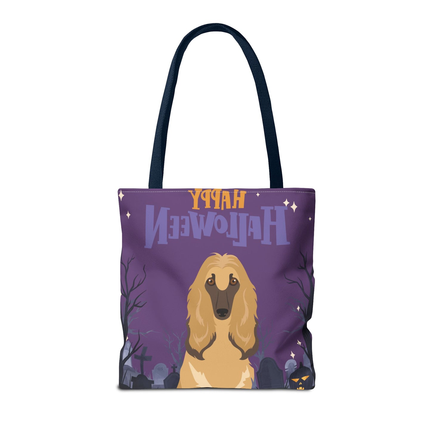 Afghan Hound Dog Happy Halloween Tote Bag 16x16