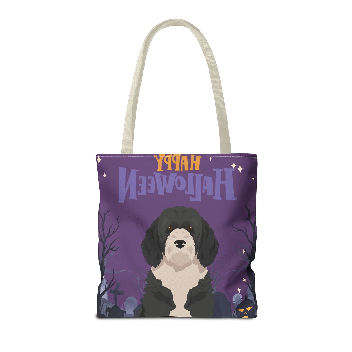 Portuguese Water Dog Dog Happy Halloween Tote Bag 16x16