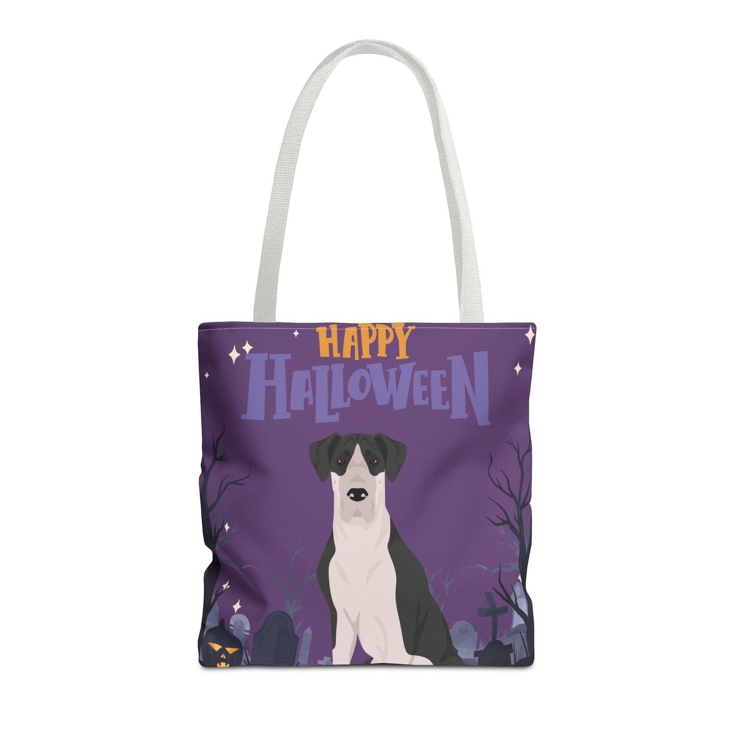Great Dane Dog Happy Halloween Tote Bag 16x16