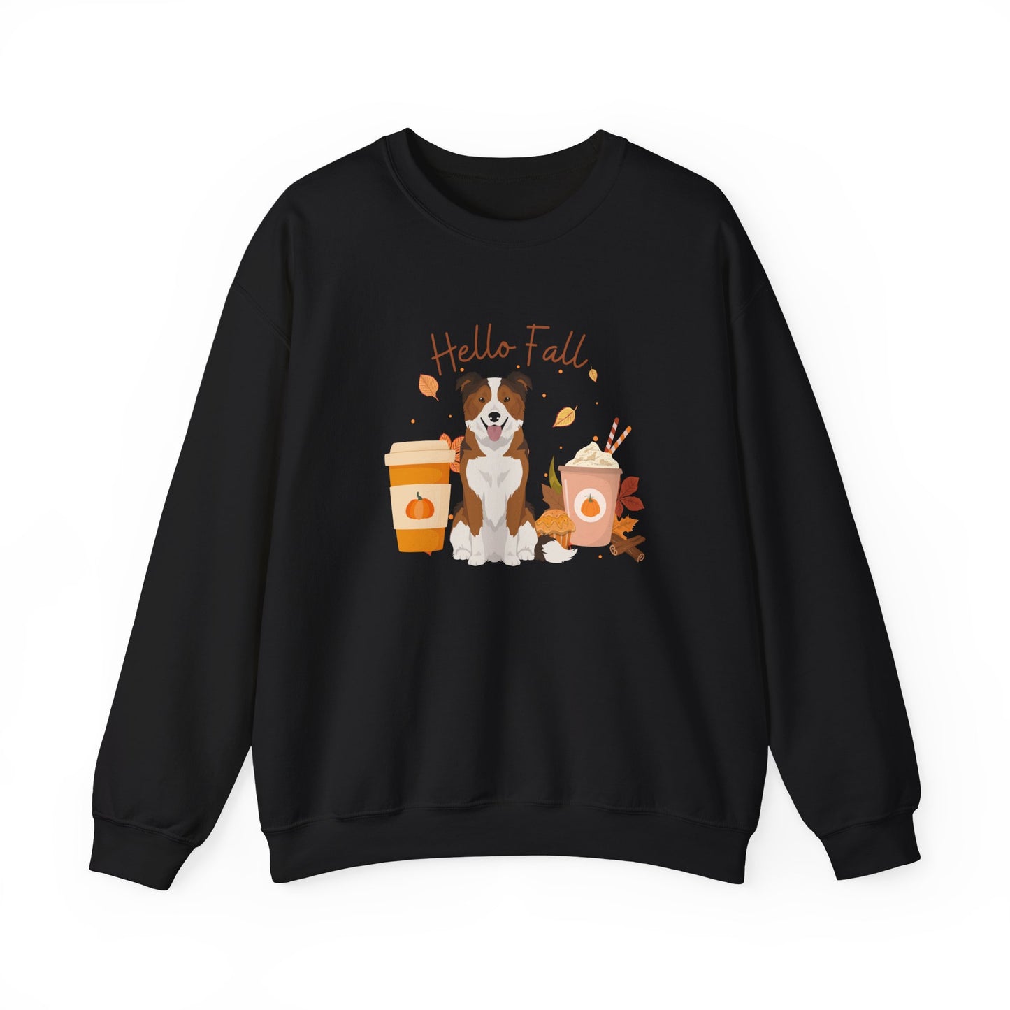 Border Collie Dog Fall Halloween Unisex Heavy Blend Crewneck Sweatshirt