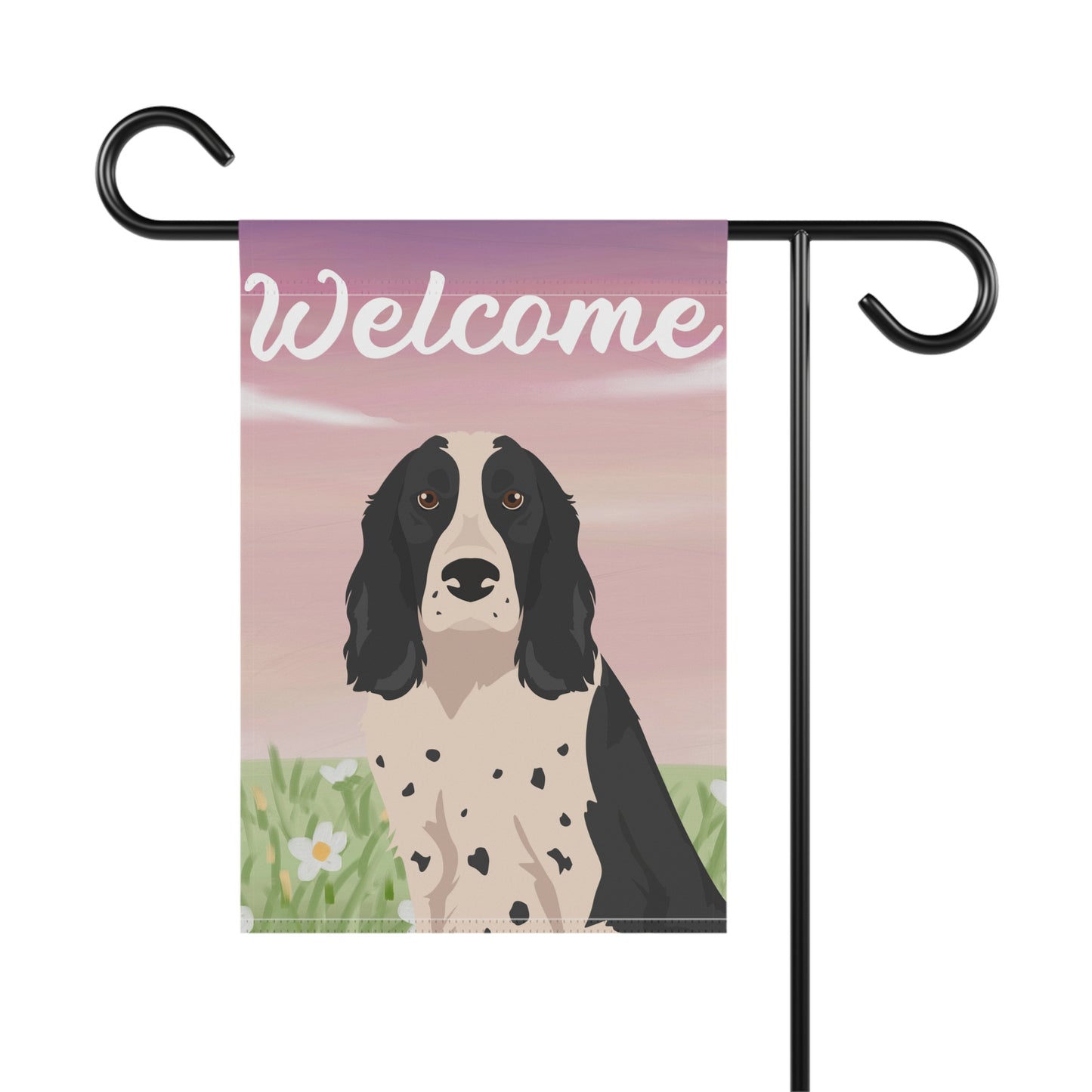 Russian Spaniel Dog Welcome Garden Flag