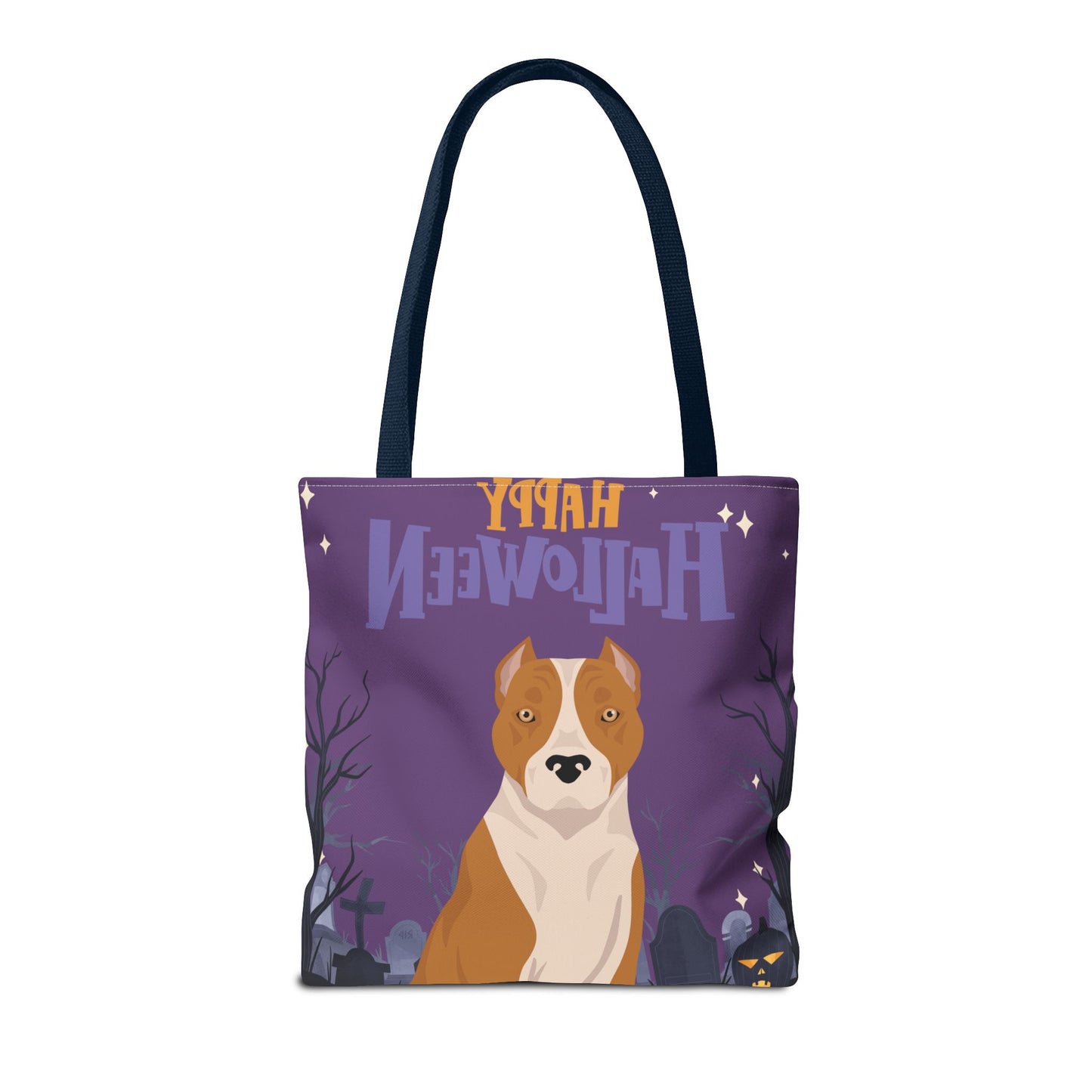 American Staffordshire Terrier Dog Happy Halloween Tote Bag 16x16