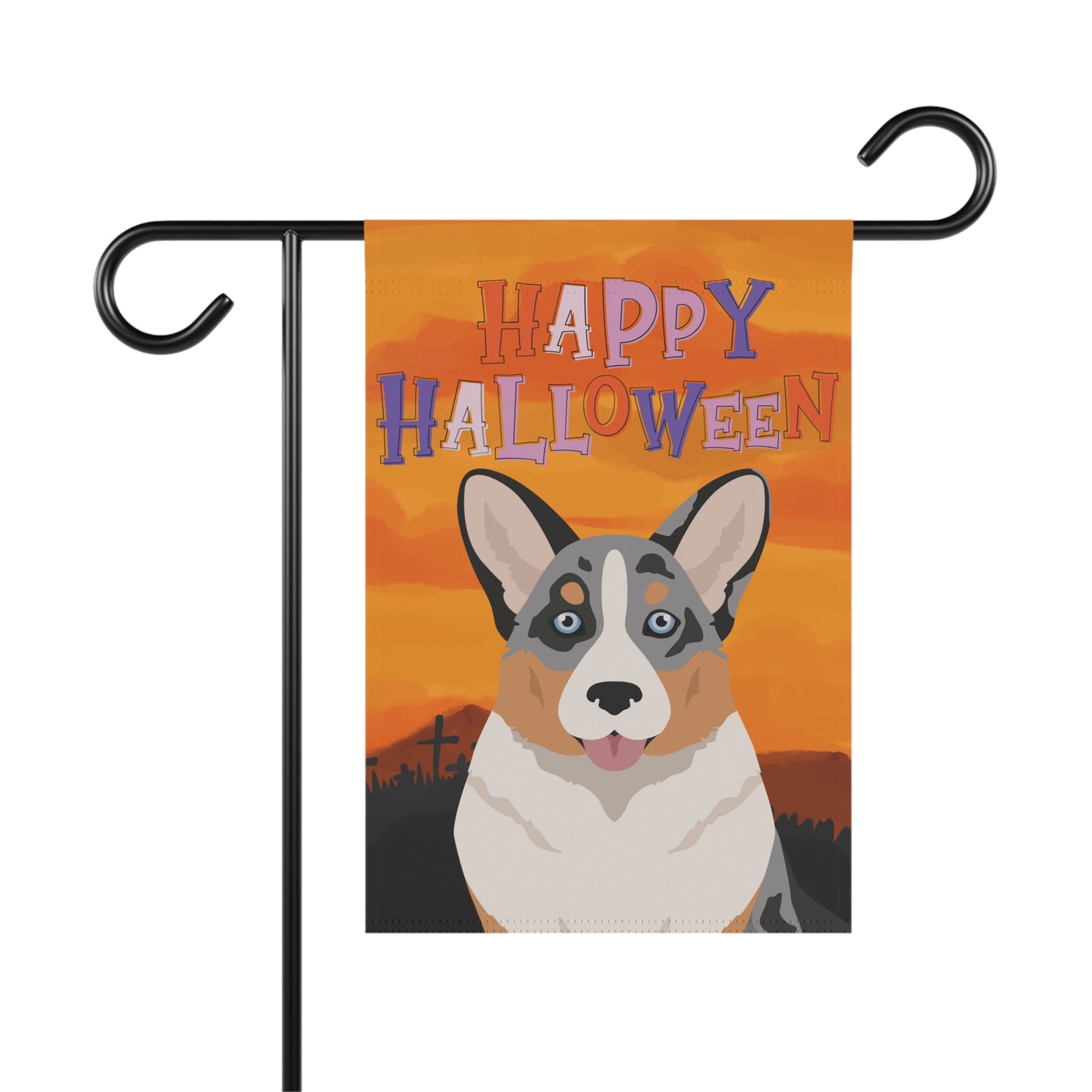 Cardigan Welsh Corgi Dog Halloween Garden Flag