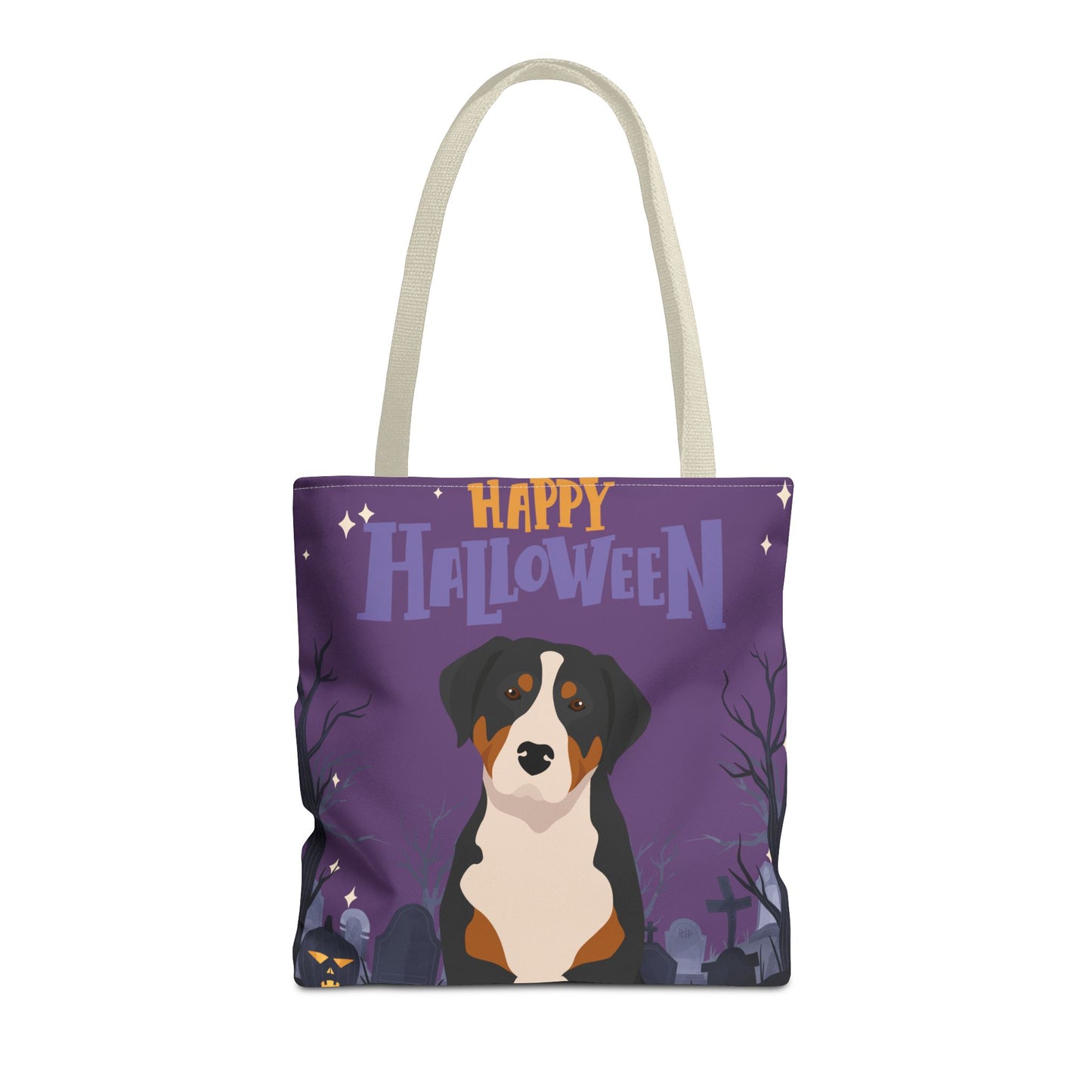 Greater Swiss Mountain Dog Dog Happy Halloween Tote Bag 16x16