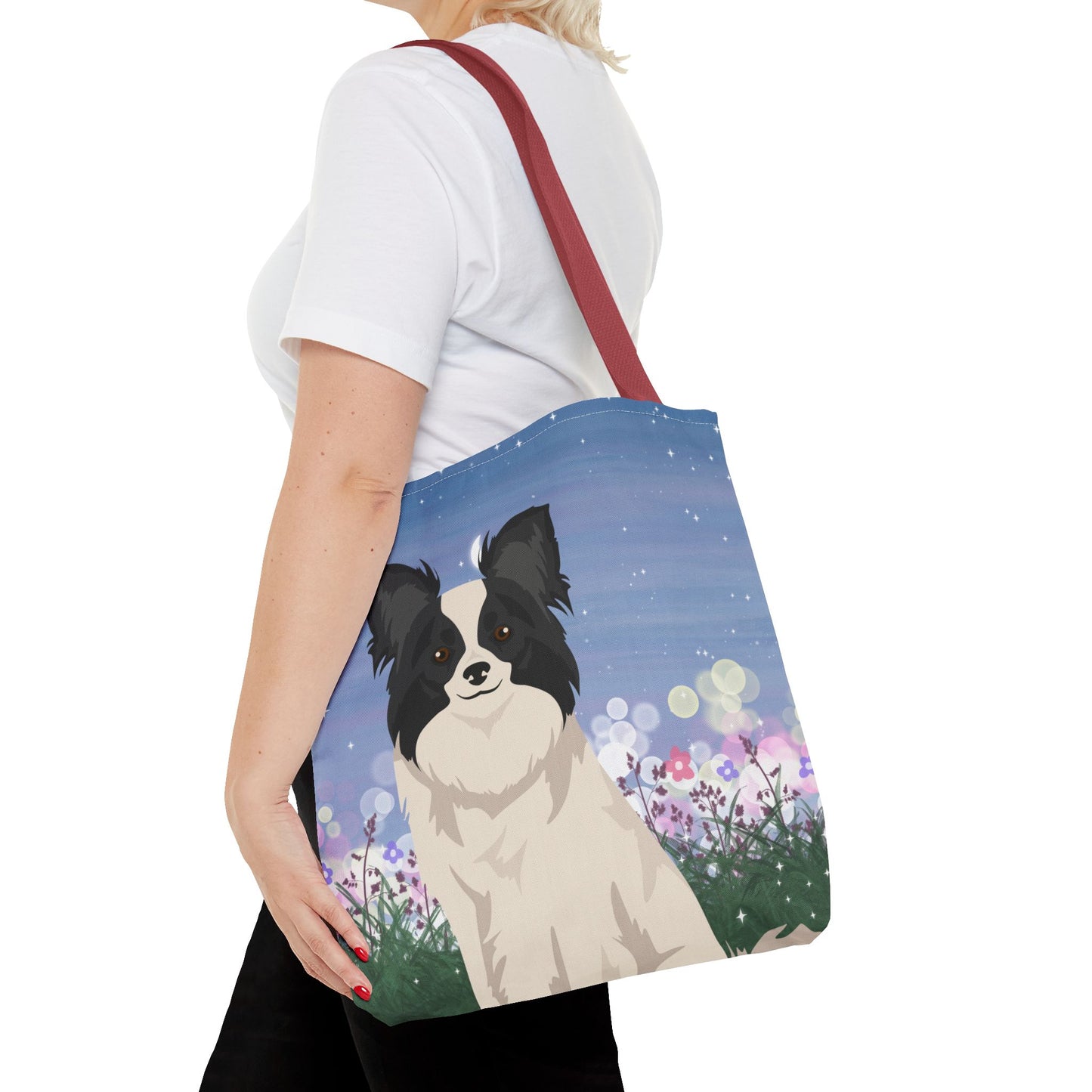 Papillon Dog Tote Bag 16x16