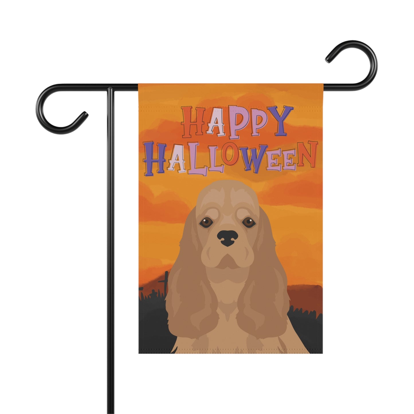 Cocker Spaniel Dog Halloween Garden Flag