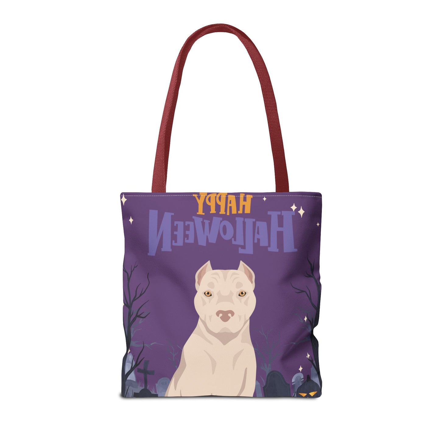 American Staffordshire Terrier Dog Happy Halloween Tote Bag 16x16