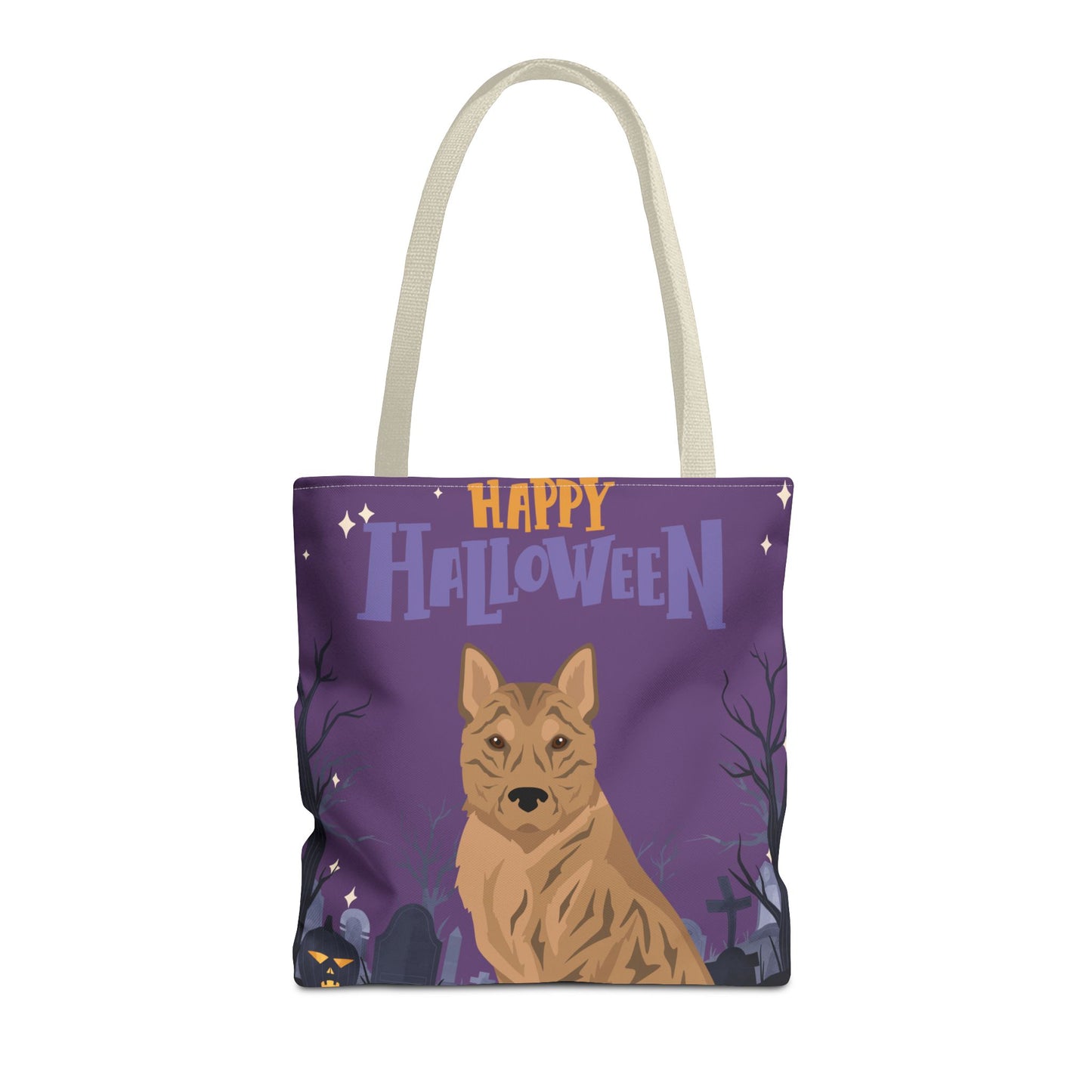 Korean Jindo Dog Happy Halloween Tote Bag 16x16