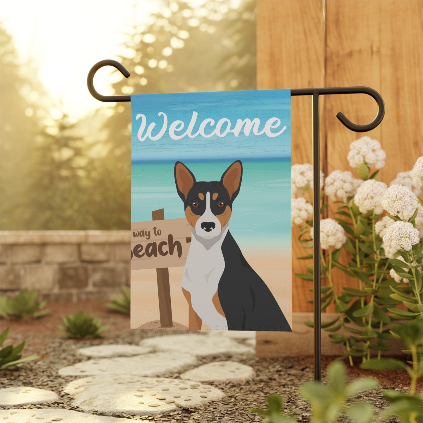 Basenji Dog Garden Flag
