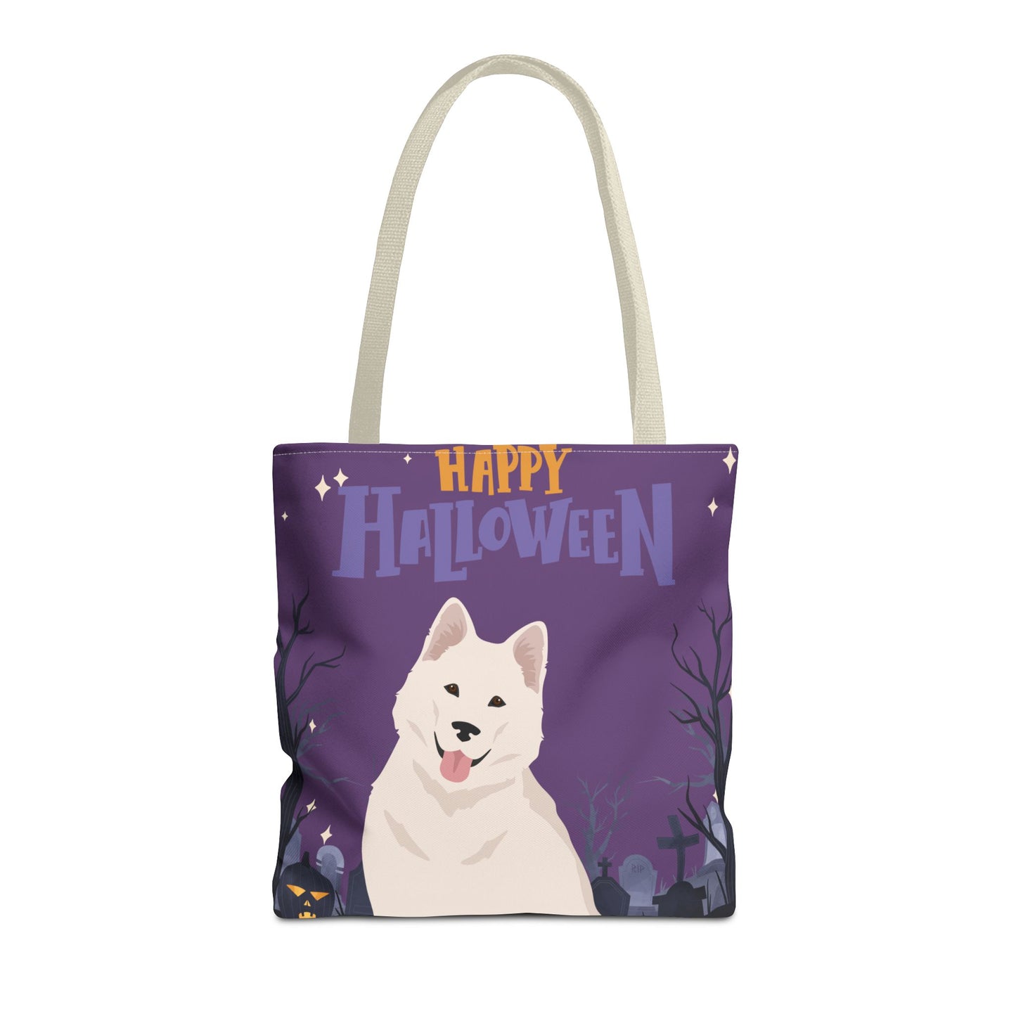 Alaskan Malamute Dog Happy Halloween Tote Bag 16x16