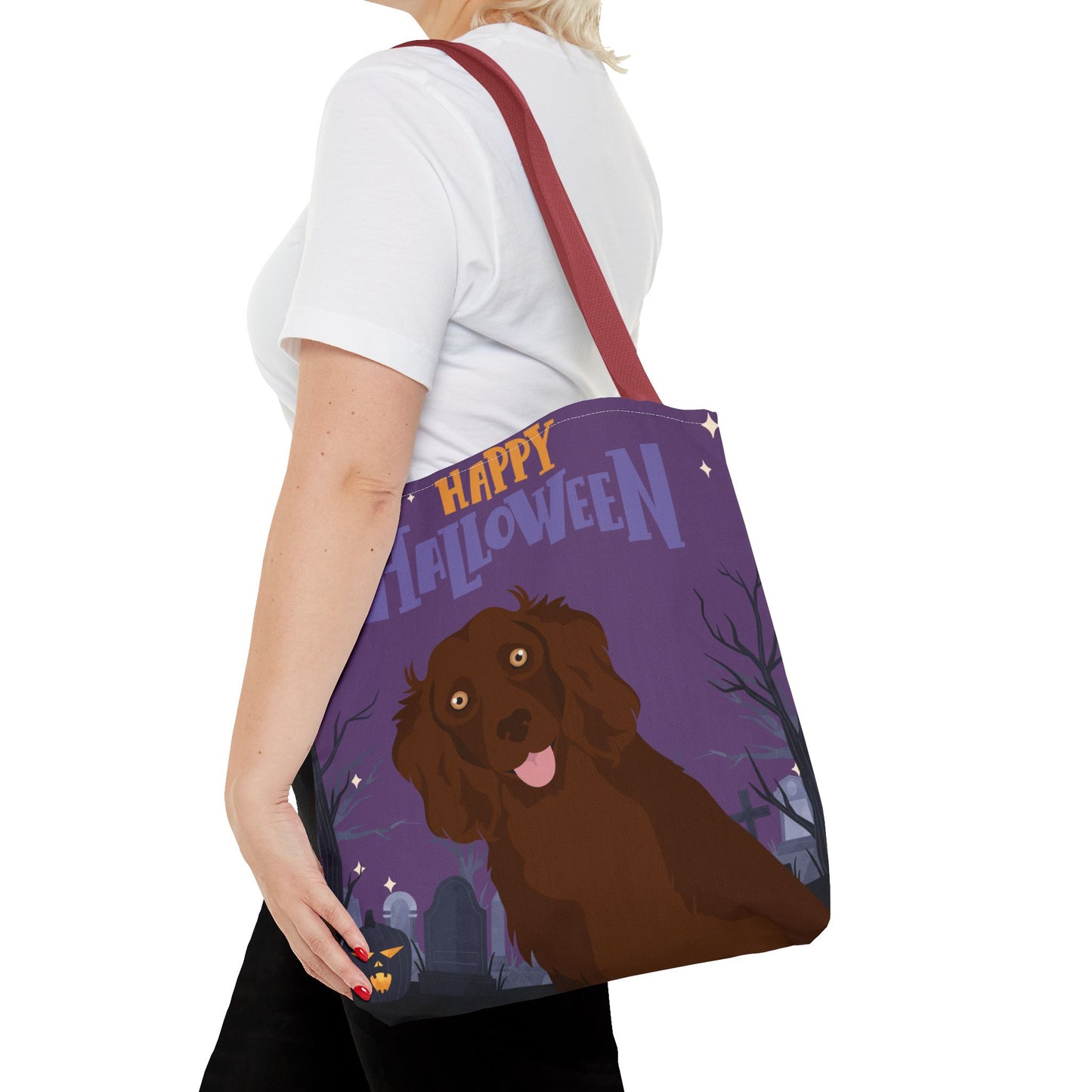 Boykin Spaniel Dog Happy Halloween Tote Bag 16x16