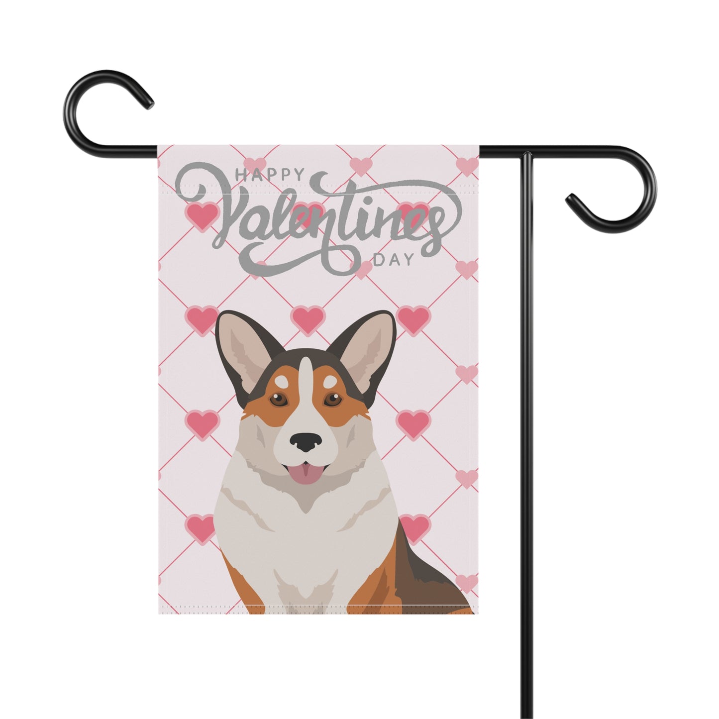 Cardigan Welsh Corgi Dog Valentines Day Garden Flag
