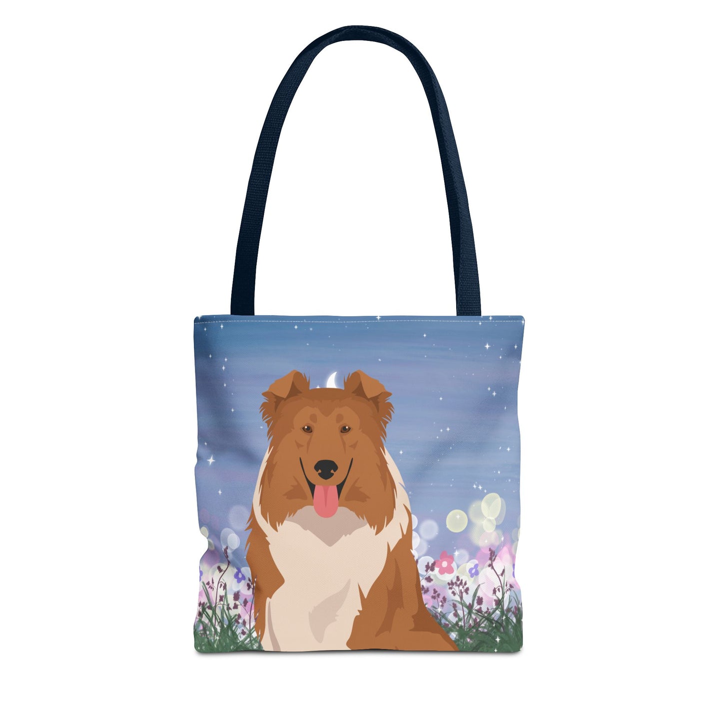 Collie Dog Tote Bag 13x13