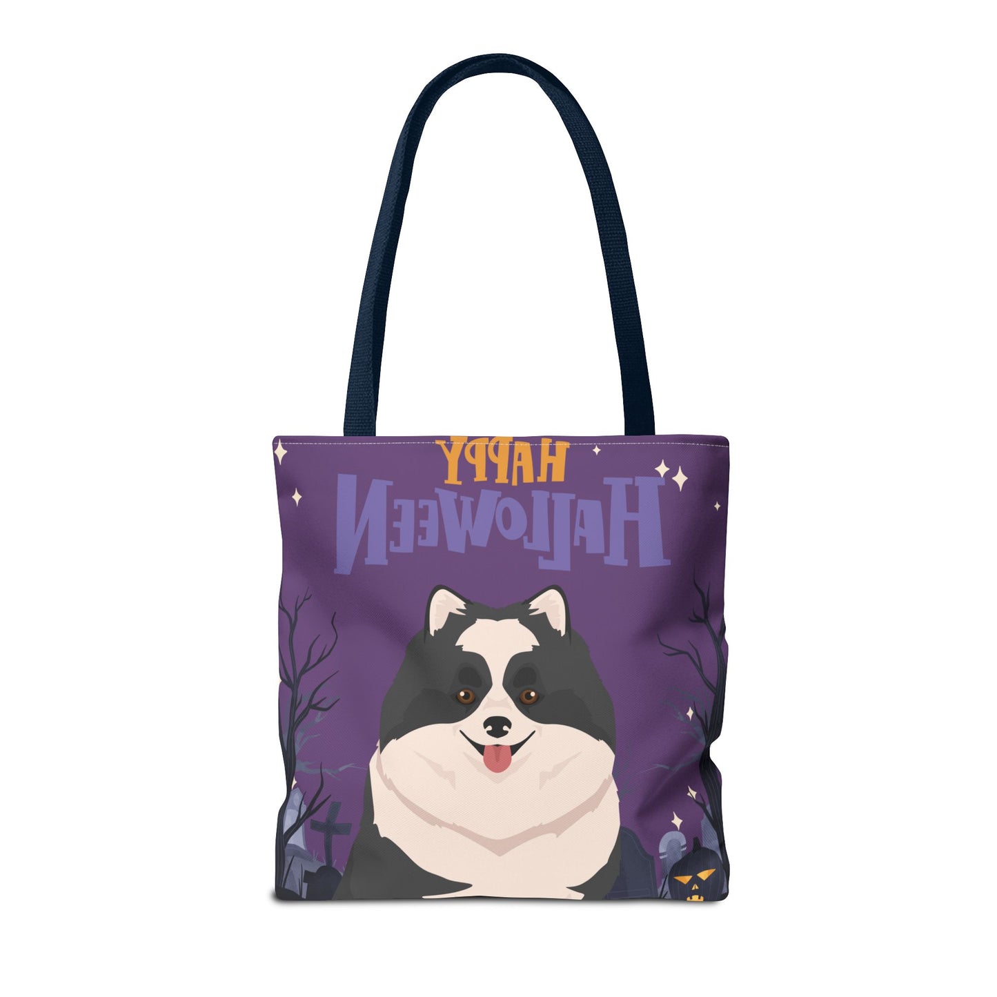 Pomeranian Dog Happy Halloween Tote Bag 16x16