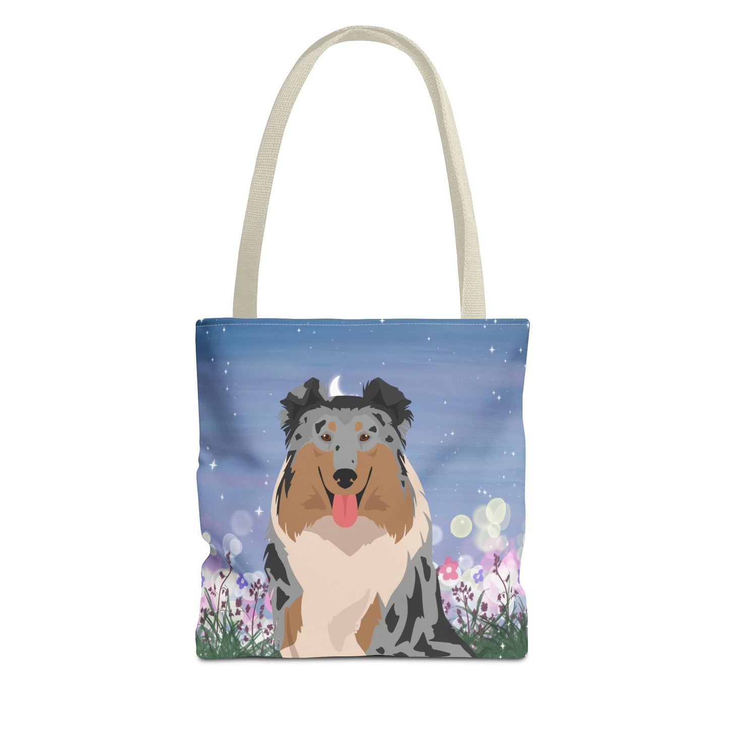 Collie Dog Tote Bag 13x13