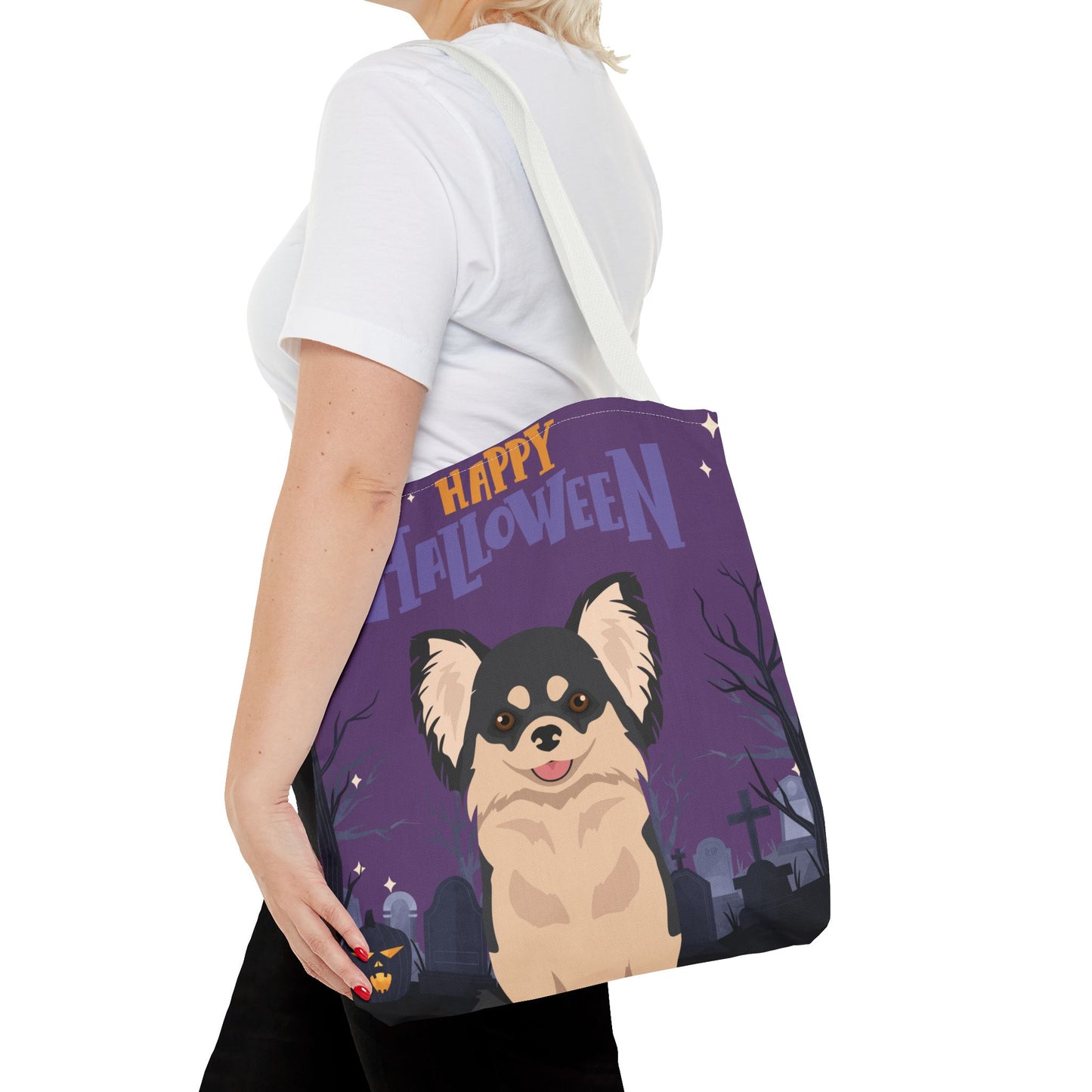 Chihuahua Dog Happy Halloween Tote Bag 16x16