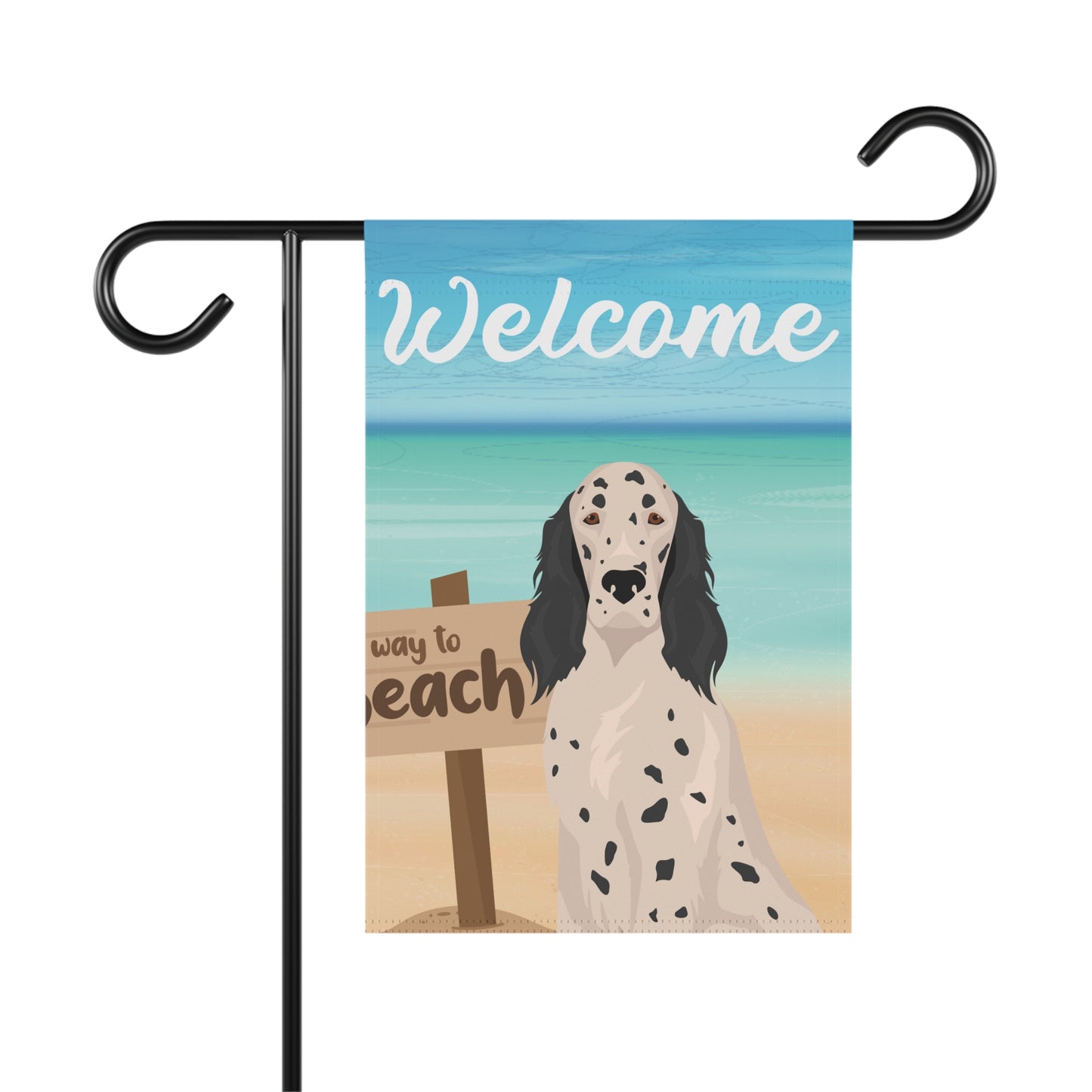 English Setter Dog Garden Flag