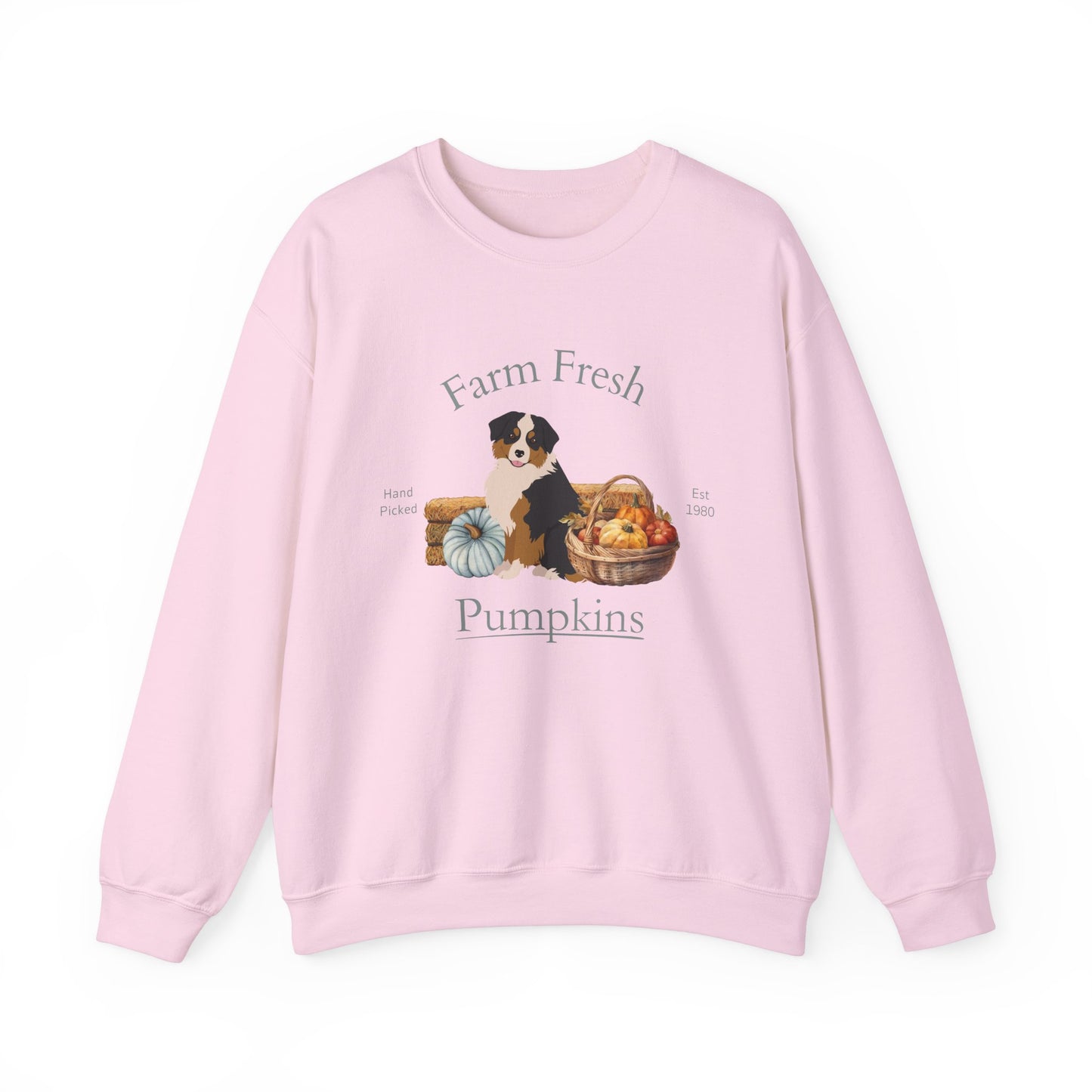 Mini Australian Shepherd Dog Fall Halloween Unisex Heavy Blend Crewneck Sweatshirt