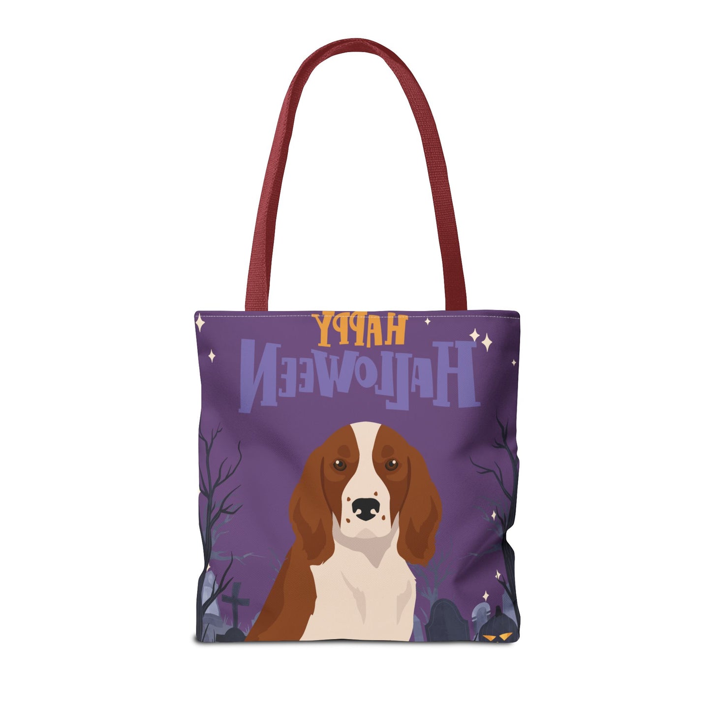 Welsh Springer Spaniel Dog Happy Halloween Tote Bag 16x16