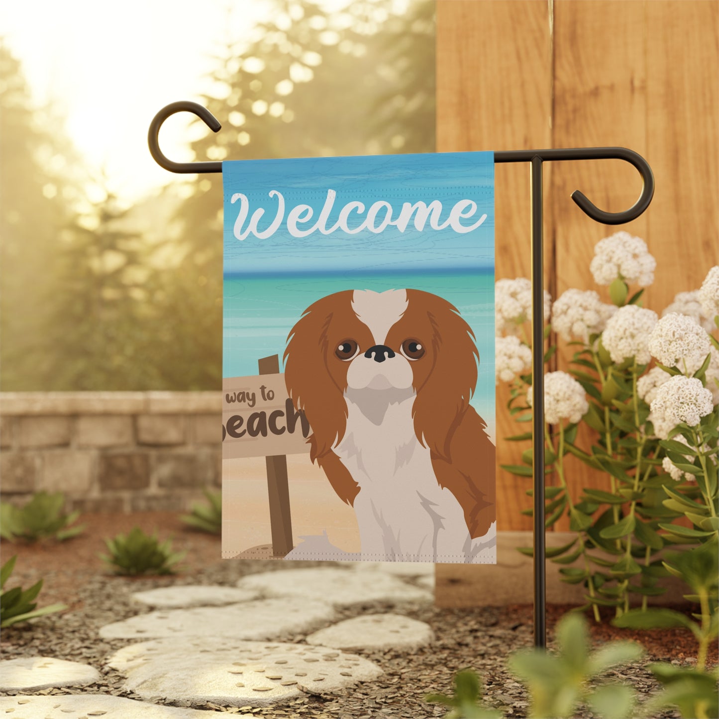 Japanese Chin Dog Garden Flag