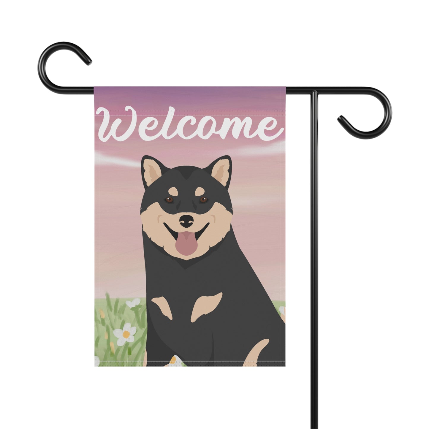Shiba Inu Dog Welcome Garden Flag