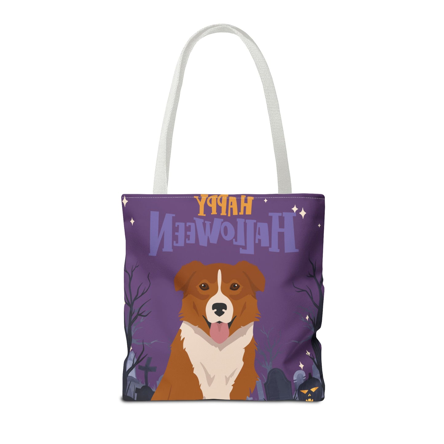 English Shepherd Dog Happy Halloween Tote Bag 16x16