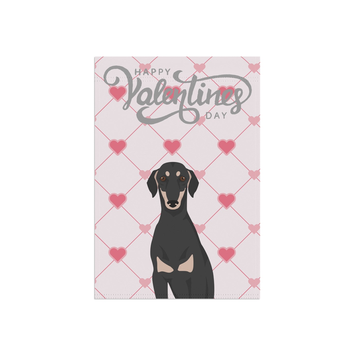 Smooth Saluki Dog Valentines Day Garden Flag