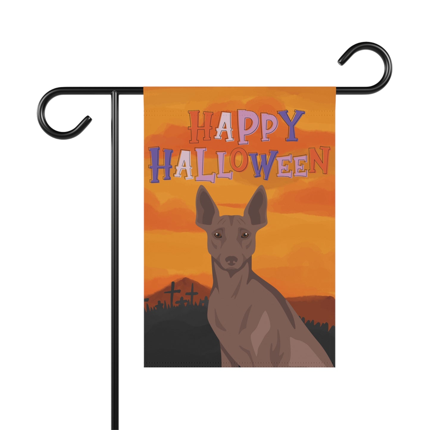 Peruvian Inca Orchid Dog Halloween Garden Flag
