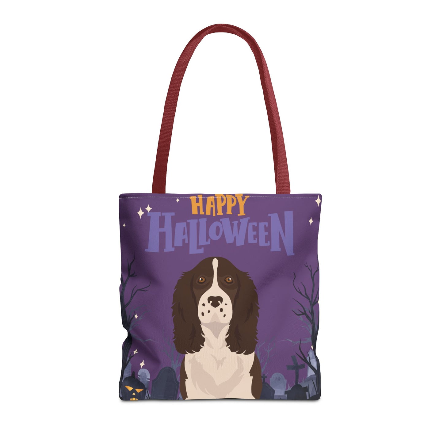 Springer Spaniel Dog Happy Halloween Tote Bag 16x16