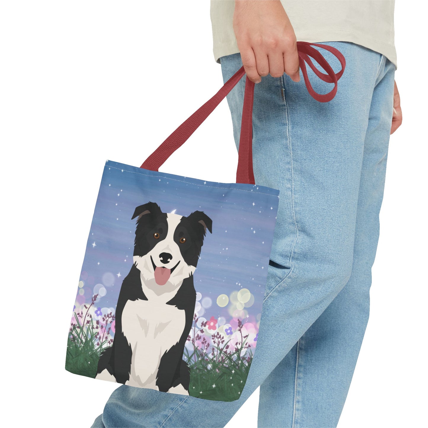 Border Collie Dog Tote Bag 13x13